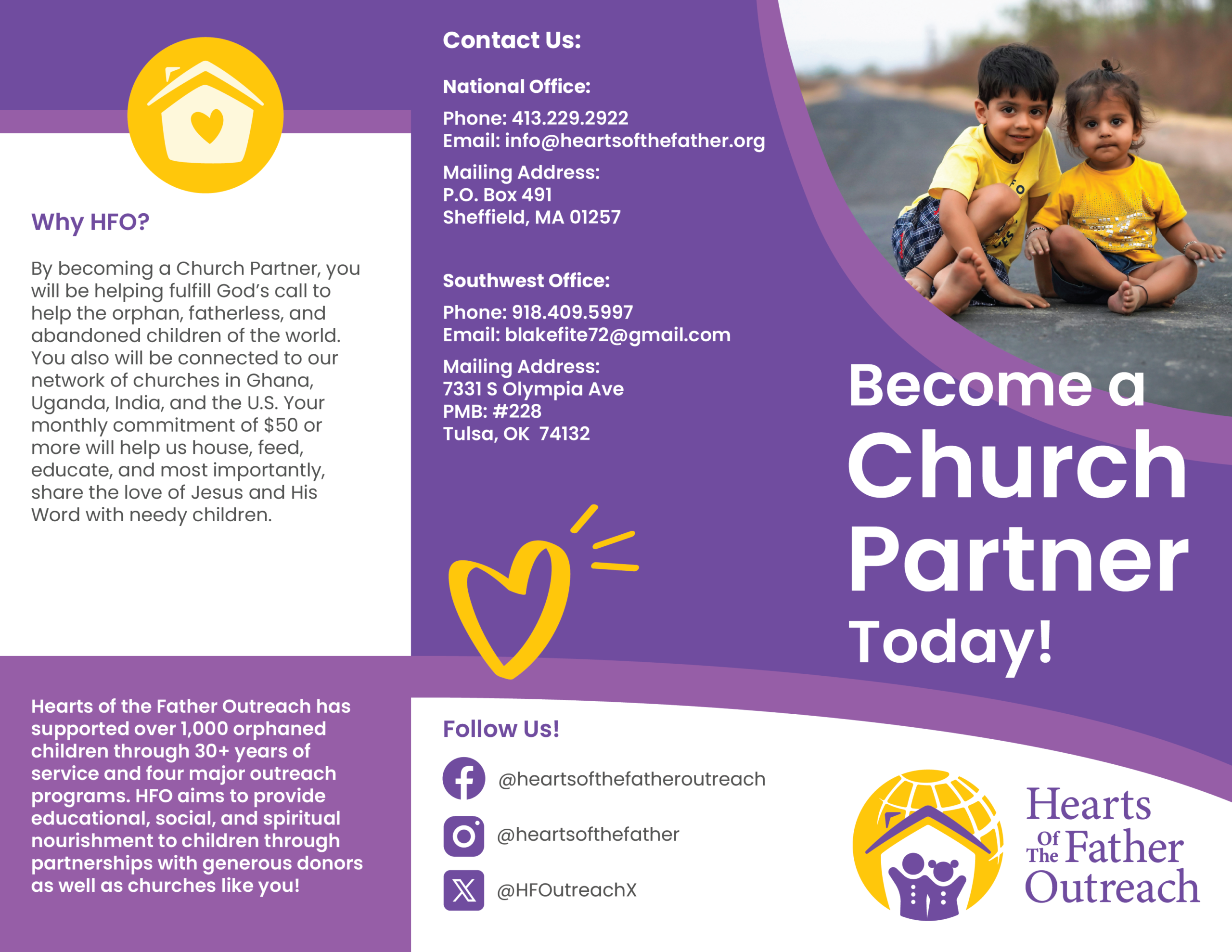 Hearts of the Father Outreach Brochures